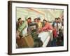 Weaving Cloth for the People, Propaganda Poster from the Chinese Cultural Revolution, 1970-null-Framed Giclee Print