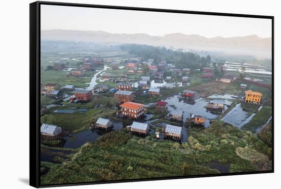 Weaving, Inle Lake, Shan State, Myanmar (Burma), Asia-Janette Hill-Framed Stretched Canvas