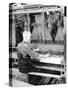 Weaving Irish Linen, Lurgan, Armagh, 1936-null-Stretched Canvas