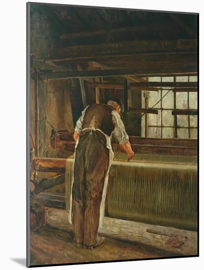 Weaving on a Loom-John William Brooke-Mounted Giclee Print