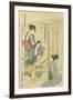 Weaving the Silk, No.12 from 'Joshoku Kaiko Tewaza-Gusa', C.1800-Kitagawa Utamaro-Framed Giclee Print