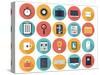 Web Flat Icons Set-bloomua-Stretched Canvas