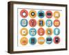 Web Flat Icons Set-bloomua-Framed Art Print