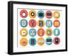 Web Flat Icons Set-bloomua-Framed Art Print