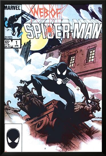 Web Of Spider-Man No.1 Cover: Spider-Man Crouching-Charles Vess-Lamina Framed Poster