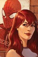 Web of Spider-Man No.11 Cover: Mary Jane Watson in front of a Poster-Jelena Djurdjevic-Lamina Framed Poster