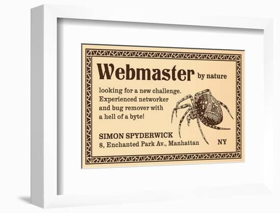 Webmaster-null-Framed Art Print