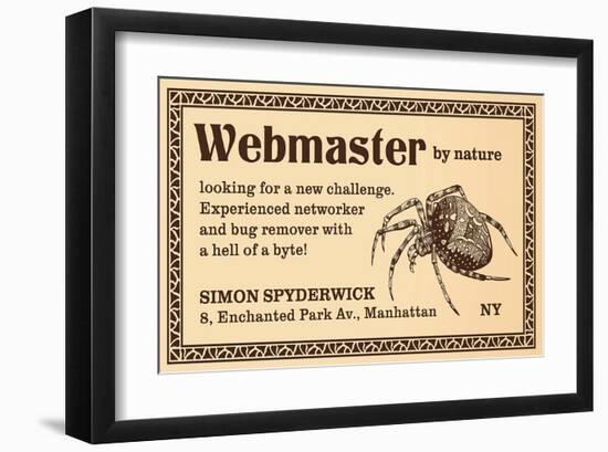 Webmaster-null-Framed Art Print