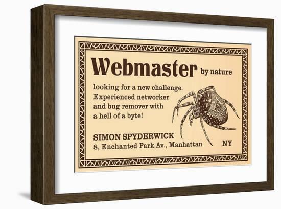 Webmaster-null-Framed Art Print