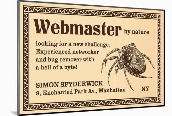 Webmaster-null-Mounted Art Print