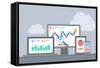 Website and Mobile Analytics-bloomua-Framed Stretched Canvas