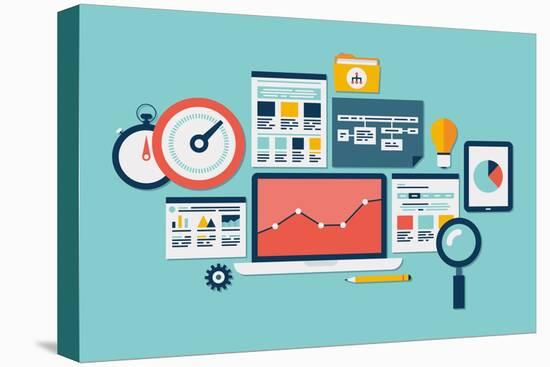 Website Seo and Analytics Icons-bloomua-Stretched Canvas