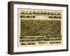 Webster, Massachusetts - Panoramic Map-Lantern Press-Framed Art Print