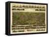 Webster, Massachusetts - Panoramic Map-Lantern Press-Framed Stretched Canvas