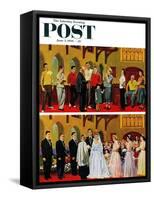"Wedding and Rehearsal" Saturday Evening Post Cover, June 2, 1956-Earl Mayan-Framed Stretched Canvas