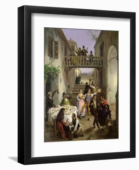 Wedding at Brianza, 1873-Angelo Inganni-Framed Giclee Print