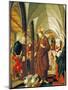 Wedding at Cana, Panel from Stories of Christ, St Wolfgang Altarpiece, 1479-1481-Michael Pacher-Mounted Giclee Print