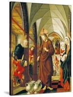 Wedding at Cana, Panel from Stories of Christ, St Wolfgang Altarpiece, 1479-1481-Michael Pacher-Stretched Canvas