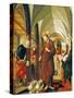 Wedding at Cana, Panel from Stories of Christ, St Wolfgang Altarpiece, 1479-1481-Michael Pacher-Stretched Canvas