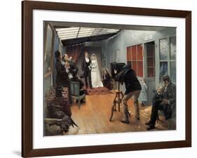 Wedding at the Photographer'S, 1878-1879-Pascal Adolphe Jean Dagnan-Bouveret-Framed Giclee Print