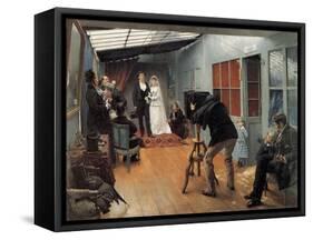 Wedding at the Photographer'S, 1878-1879-Pascal Adolphe Jean Dagnan-Bouveret-Framed Stretched Canvas