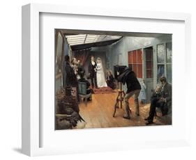 Wedding at the Photographer'S, 1878-1879-Pascal Adolphe Jean Dagnan-Bouveret-Framed Giclee Print