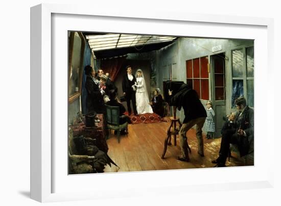 Wedding at the Photographer's, 1878-9-Pascal Adolphe Jean Dagnan-Bouveret-Framed Giclee Print