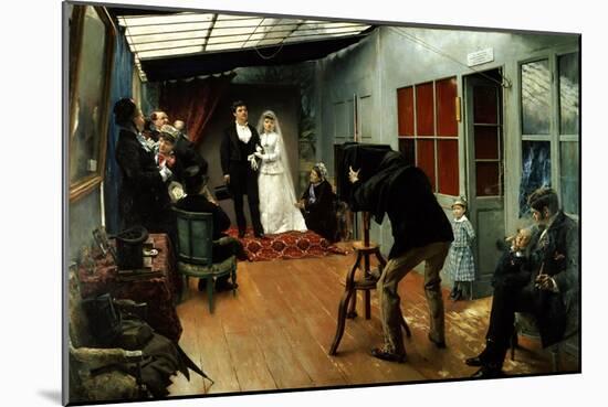 Wedding at the Photographer's, 1878-9-Pascal Adolphe Jean Dagnan-Bouveret-Mounted Giclee Print