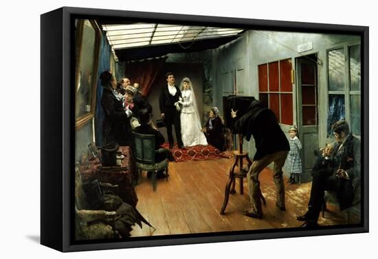 Wedding at the Photographer's, 1878-9-Pascal Adolphe Jean Dagnan-Bouveret-Framed Stretched Canvas