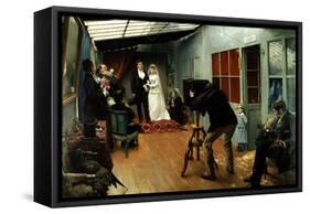 Wedding at the Photographer's, 1878-9-Pascal Adolphe Jean Dagnan-Bouveret-Framed Stretched Canvas