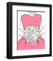 Wedding Background. Bridesmaid with Bouquet-Alisa Foytik-Framed Photo