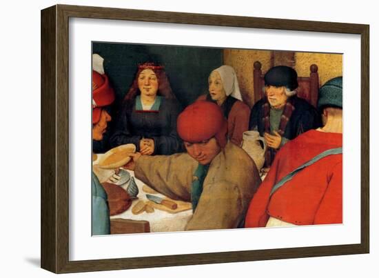 Wedding Banquet - Detail-Pieter Breughel the Elder-Framed Art Print