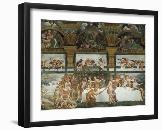 Wedding Banquet-Feast of the Gods-Giulio Romano-Framed Giclee Print