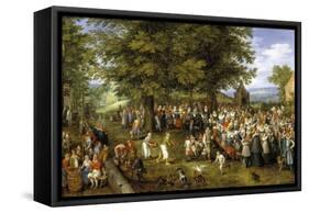 Wedding Banquet Presided Over by the Archduke And Infanta, Ca. 1622, Flemish School-Jan Brueghel the Elder-Framed Stretched Canvas