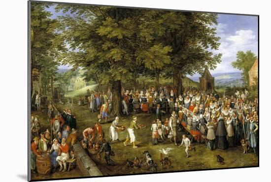 Wedding Banquet Presided Over by the Archduke And Infanta, Ca. 1622, Flemish School-Jan Brueghel the Elder-Mounted Giclee Print