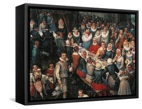 Wedding Banquet-Jan Brueghel the Elder-Framed Stretched Canvas