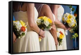 Wedding Bouquet Flower Arrangement-mrorange002-Framed Stretched Canvas