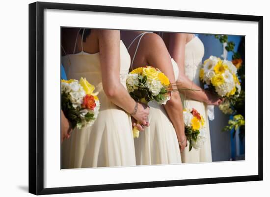 Wedding Bouquet Flower Arrangement-mrorange002-Framed Photographic Print