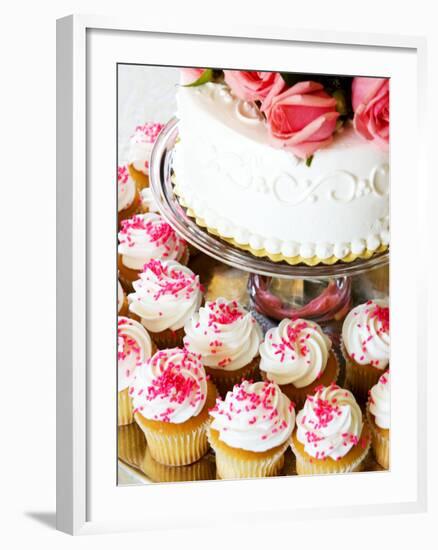 Wedding Cake/Cupcakes-nakactress-Framed Photographic Print