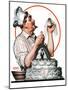 "Wedding Cake,"May 30, 1925-Edmund Davenport-Mounted Giclee Print