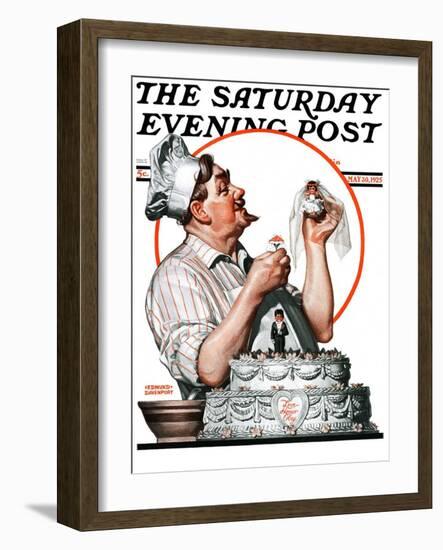 "Wedding Cake," Saturday Evening Post Cover, May 30, 1925-Edmund Davenport-Framed Giclee Print