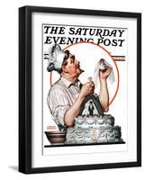 "Wedding Cake," Saturday Evening Post Cover, May 30, 1925-Edmund Davenport-Framed Giclee Print