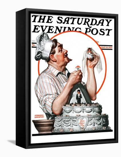 "Wedding Cake," Saturday Evening Post Cover, May 30, 1925-Edmund Davenport-Framed Stretched Canvas