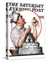 "Wedding Cake," Saturday Evening Post Cover, May 30, 1925-Edmund Davenport-Stretched Canvas