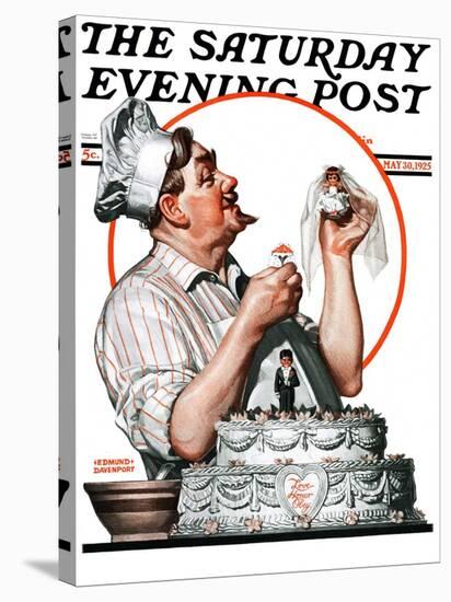 "Wedding Cake," Saturday Evening Post Cover, May 30, 1925-Edmund Davenport-Stretched Canvas