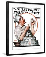 "Wedding Cake," Saturday Evening Post Cover, May 30, 1925-Edmund Davenport-Framed Giclee Print