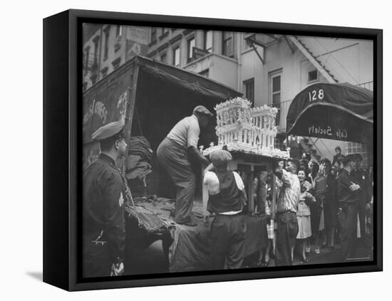 Wedding Cake Shape of White House Delivered for Adam Clayton Powell Jr. and Hazel Scott's Wedding-Sam Shere-Framed Stretched Canvas