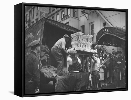 Wedding Cake Shape of White House Delivered for Adam Clayton Powell Jr. and Hazel Scott's Wedding-Sam Shere-Framed Stretched Canvas