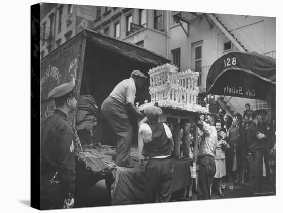 Wedding Cake Shape of White House Delivered for Adam Clayton Powell Jr. and Hazel Scott's Wedding-Sam Shere-Stretched Canvas