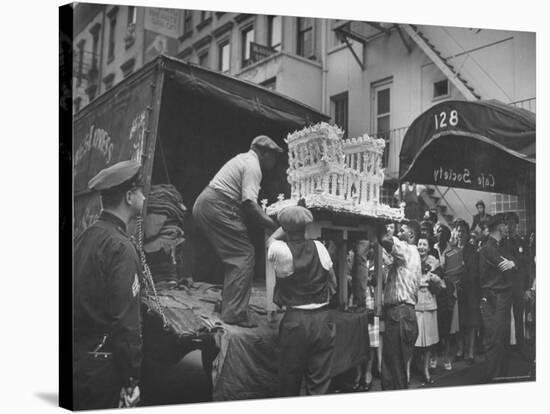 Wedding Cake Shape of White House Delivered for Adam Clayton Powell Jr. and Hazel Scott's Wedding-Sam Shere-Stretched Canvas